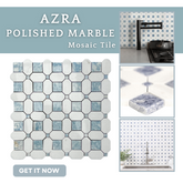 Tenedos Azra Polished Marble Floor and Wall Tile- 1 piece